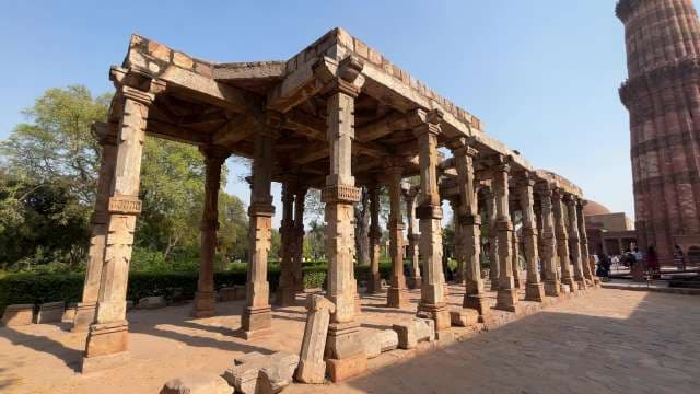 Ancient Pillar Pavilion at Qutb Complex, Delhi