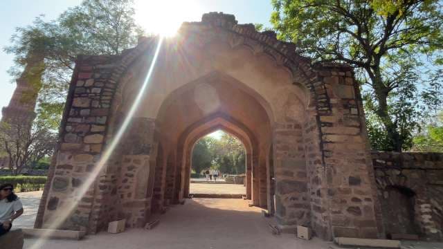 Ancient Stone Gateway at Qutub Minar Complex, Delhi
