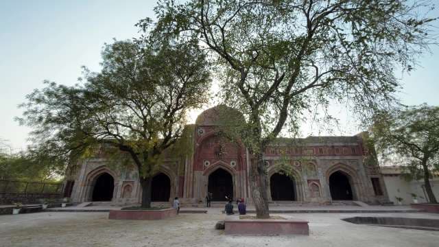 Historic Mughal Monument with Arched Entrances in Delhi