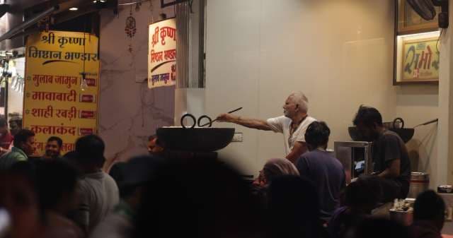 Traditional Indian Sweet Shop: Street Vendor Making Sweets Live, Indore
