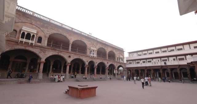 Historic Courtyard of Rajwada Palace in Indore, India