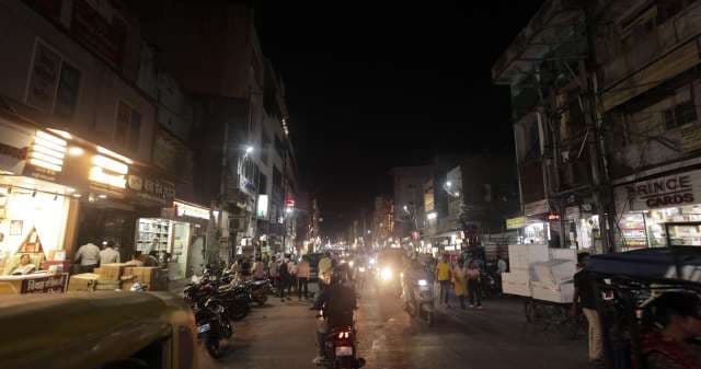 Vibrant Indian Night Market Street Scene, Indore