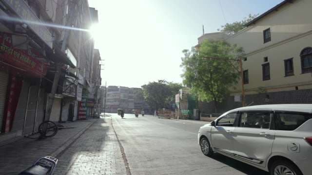 Early Morning Street Scene in Pune, India