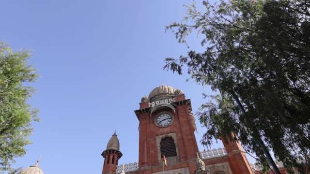Mahatma Gandhi Hall Against Clear Blue Sky