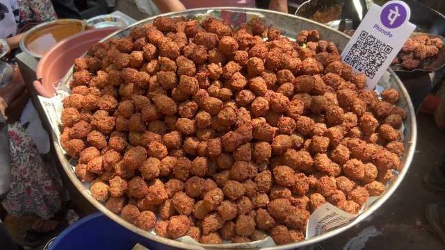Crispy Indian Street Food Snacks Served Fresh at Market