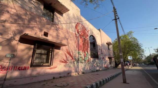Vivid Street Art Mural on Urban Building Wall