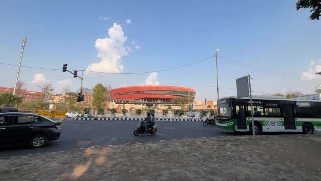 Modern Facade of New Delhi's New Parliament Building