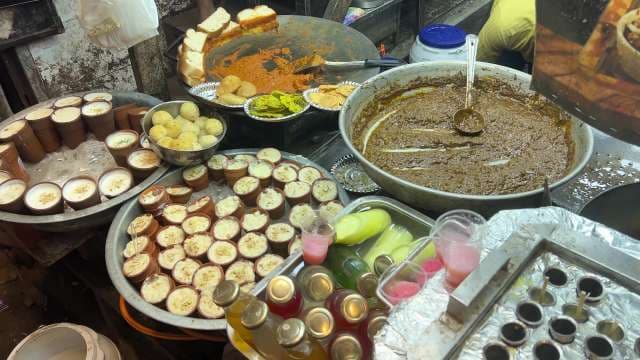 Vibrant Indian Street Food Feast in Delhi Market