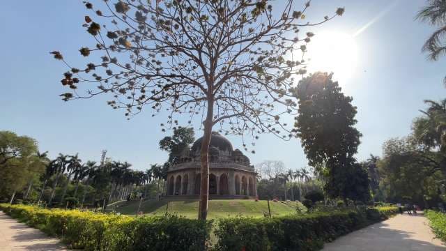 Historic Lodhi Garden Tomb and Lush Greenery in New Delhi