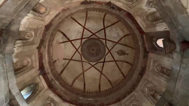 Stunning Dome Ceiling of Historic Roman Monument in Rome