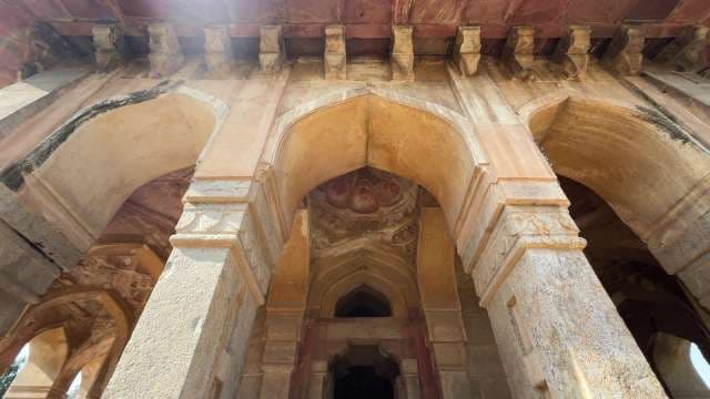 Grand Arches of the Historic Bangalore Palace Entrance