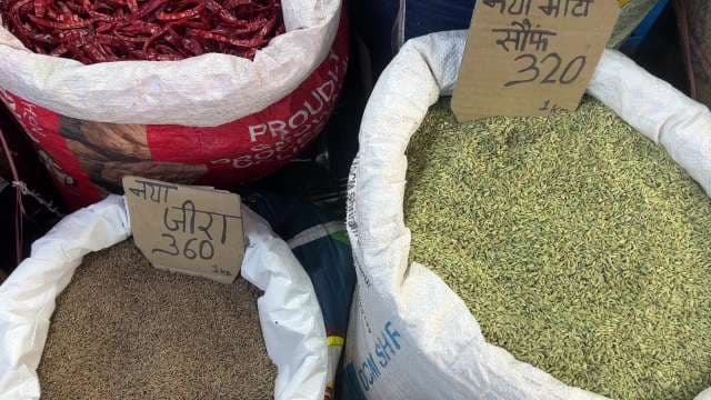 Colorful Spices for Sale at Indian Market