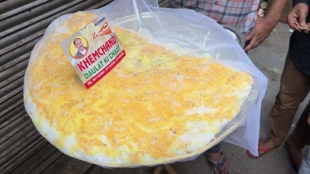 Authentic Daulat Ki Chaat Street Food in Old Delhi