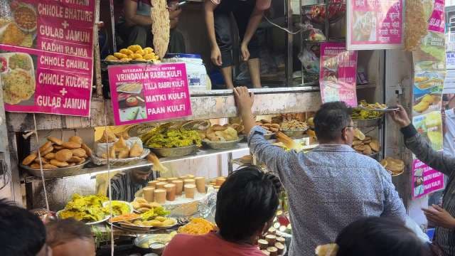 Delhi Street Food Stall Serving Classic Indian Snacks