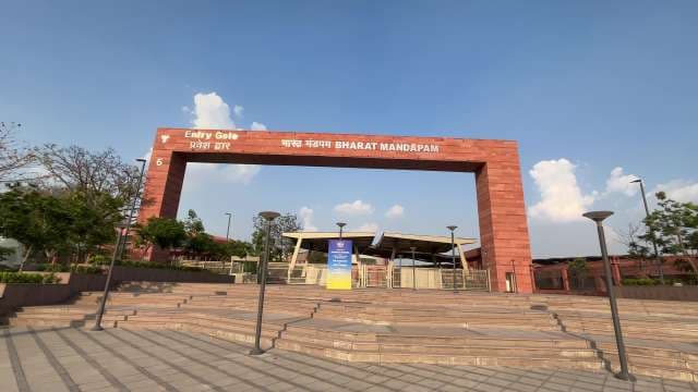 Bharat Mandapam Entry Gate at Pragati Maidan, New Delhi