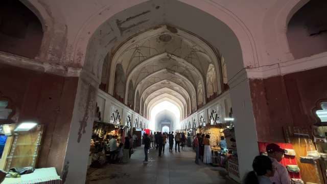 Bustling Bazaar Inside Delhi's Historic Red Fort Market