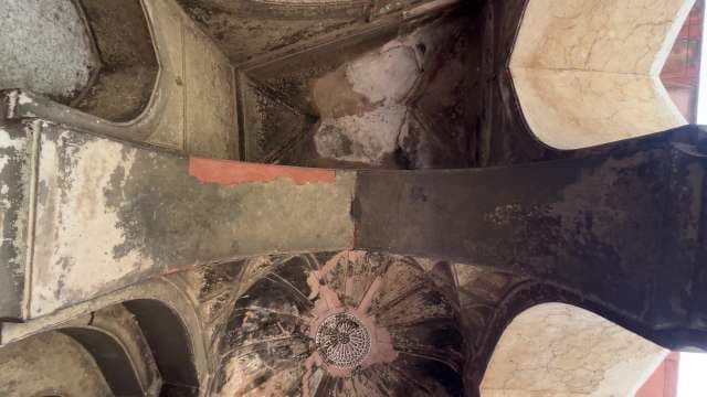 Ancient Dome Ceiling With Ornate Centerpiece