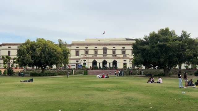 People Enjoying Gardens at National Archives of India