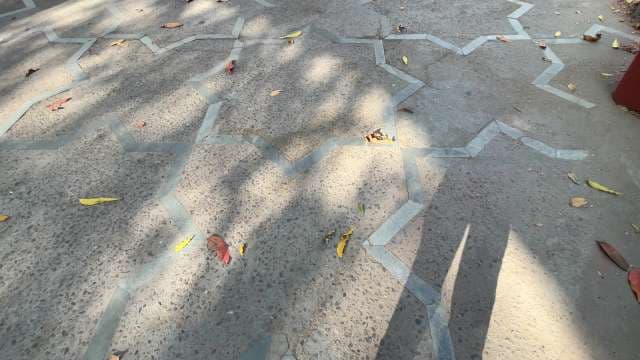 Decorative Stamped Pavement With Geometric Patterns