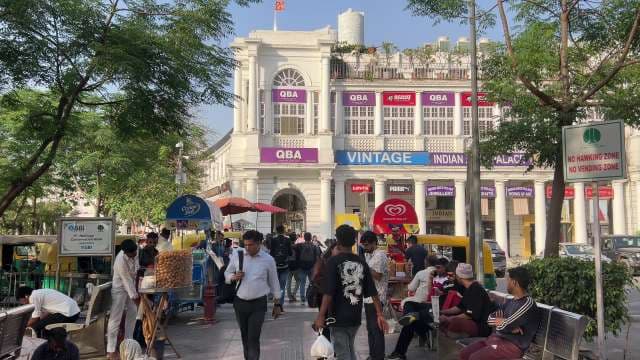 Bustling Street Life and Markets of Connaught Place Delhi