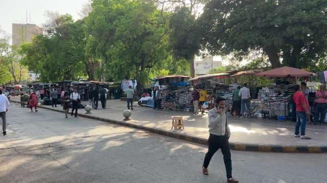 Busy Street Market Scene in Ahmedabad India