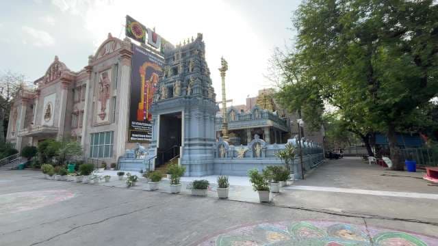 Sri Venkateswara Temple Exterior in Tirupati, India