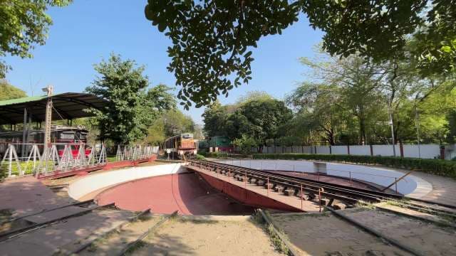 Historic Railway Turntable at National Rail Museum Delhi