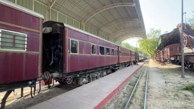 Historic Vintage Train Carriages at Indian Railways Museum