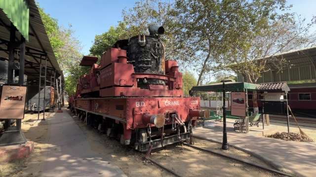 Historic Railway Crane Engine at National Rail Museum