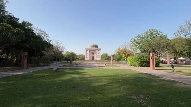 Scenic View of Sabz Burj Monument in Delhi Gardens