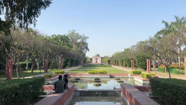 Serene Walk in Historic Mughal Garden of Delhi