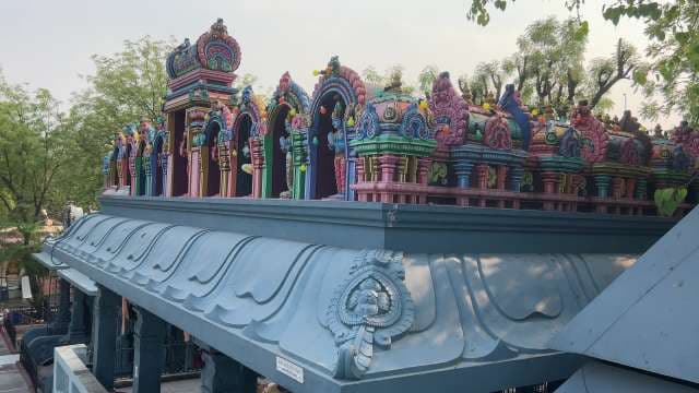 Colorful Dravidian Hindu Temple Architecture in India