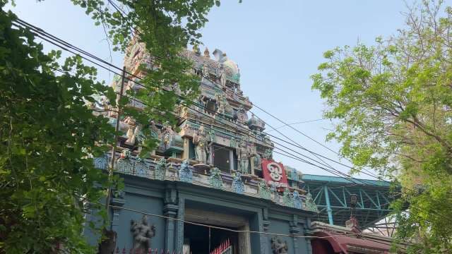 Colorful South Indian Hindu Temple Entrance With Gopuram