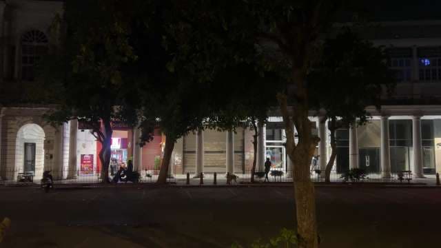 Connaught Place Night Street Scene With KFC and Pillars