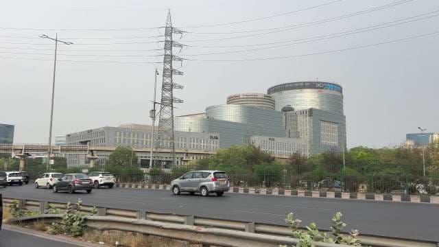 Modern Architecture and Traffic at DLF Cyber City Gurgaon