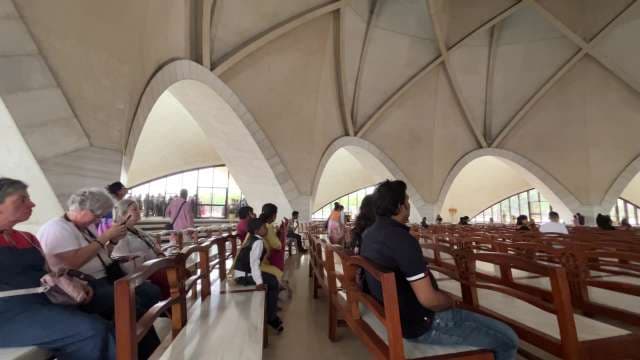 Inside Lotus Temple: Spiritual Gathering in New Delhi Landmark