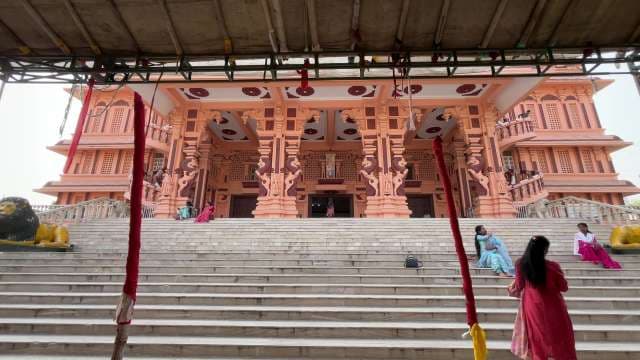 Stunning View of a Traditional Hindu Temple Entrance