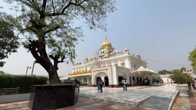 Golden Domes of Gurudwara Bangla Sahib in New Delhi