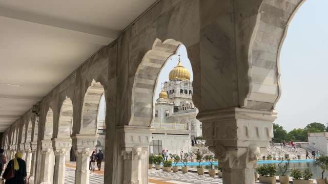 Golden Domes of Gurudwara Bangla Sahib in New Delhi