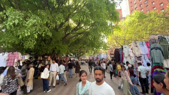 Bustling Street Market Shopping Experience in Delhi
