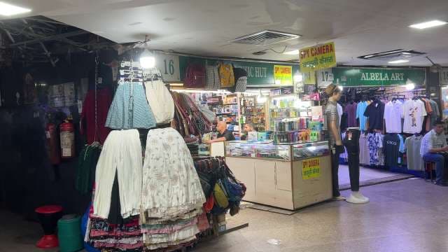 Vibrant Indoor Market Stalls in Delhi Shopping Complex