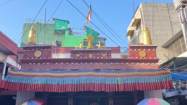 Entrance of Tibetan Buddhist Temple in Majnu-ka-Tilla Delhi