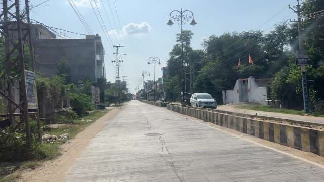 Sunny Urban Street View in Gwalior, India