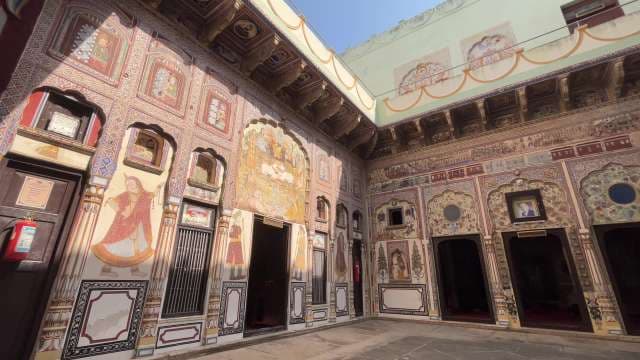 Shekhawati Haveli Courtyard With Stunning Fresco Art