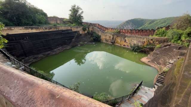 Historic Stepwell Pond at Nahargarh Fort Jaipur