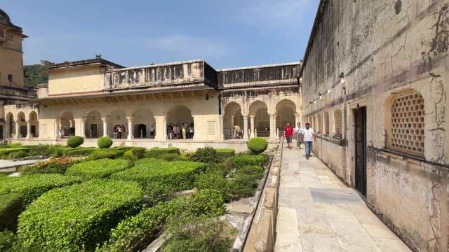 Exploring the Historic Courtyard Gardens of Amber Fort Jaipur