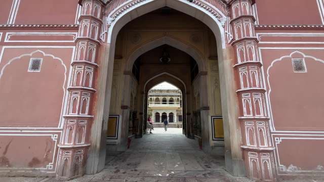 Archway Entrance to Historic City Palace in Jaipur