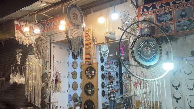 Handmade Macrame Dreamcatchers and Jewelry Shop at Night