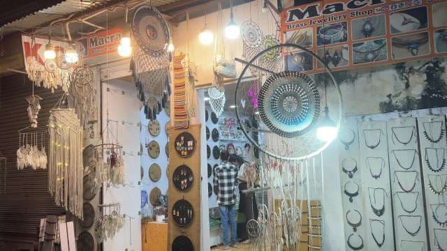 Handcrafted Brass Jewelry and Macrame Dreamcatchers in Bazaar