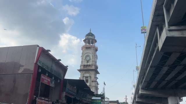 Historic Ghanta Ghar Clock Tower in Ajmer, Rajasthan Cityscape
